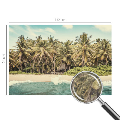 Papel de parede autocolante para sala com estampado de praia tropical