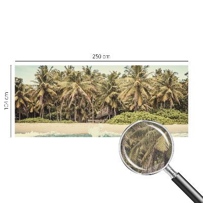 Papel de parede autocolante para sala com estampado de praia tropical