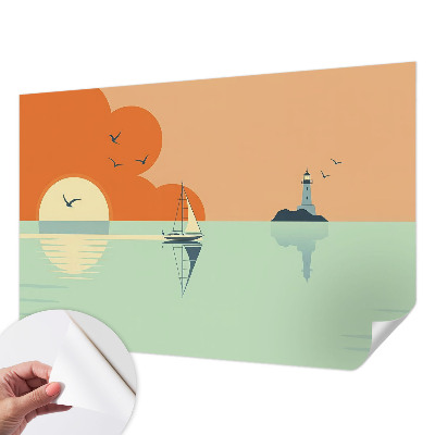 Papel de parede 3D com estampa 'Delícia do mar' inspirada em motivos marinhos