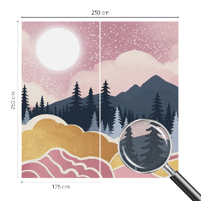 Papel de parede autocolante Pôr do Sol Rosa