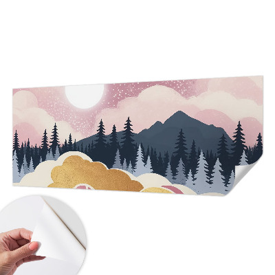 Papel de parede autocolante Pôr do Sol Rosa