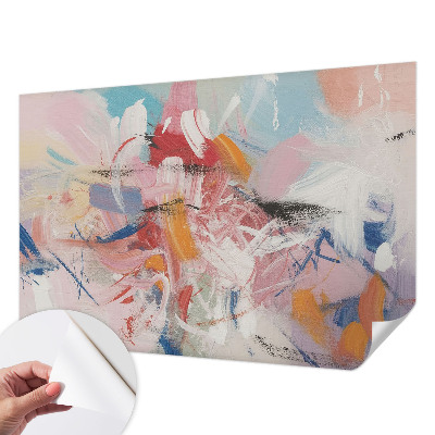 Papel de parede autocolante para quarto com padrão abstrato harmonioso