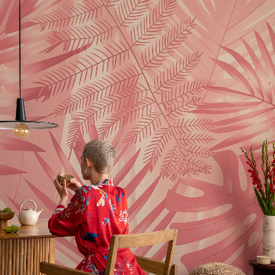 Papel de parede para criança Folhas tropicais
