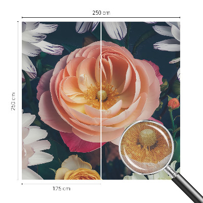 Papel de parede autocolante para quarto Harmonia floral