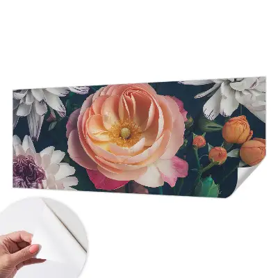Papel de parede autocolante para quarto com padrão Harmonia floral para decoração de paredes
