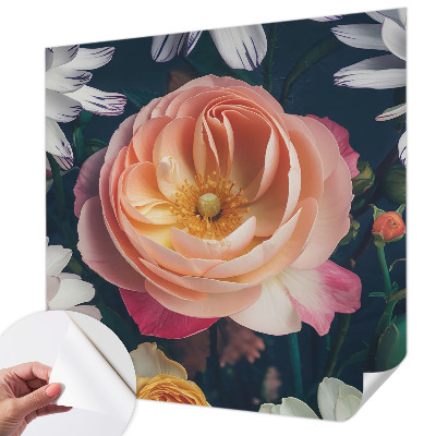 Papel de parede autocolante para quarto Harmonia floral