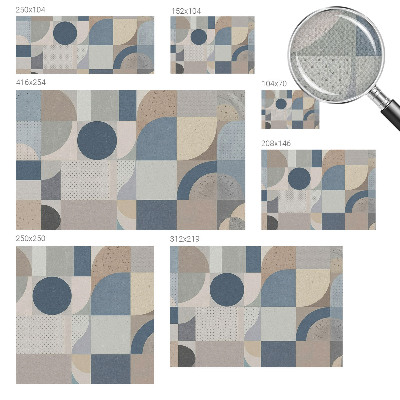 Papel de parede 3D Mosaico geométrico