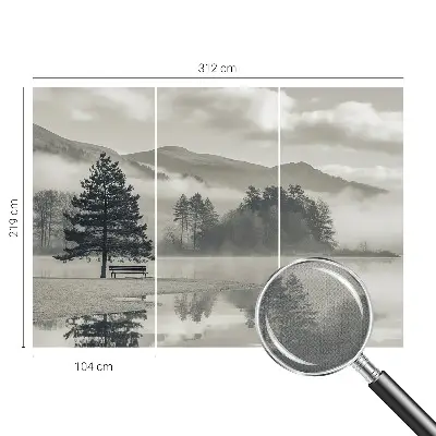 Papel de parede infantil com paisagem romântica