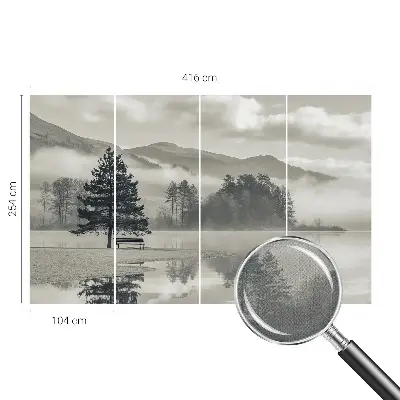 Papel de parede infantil com paisagem romântica