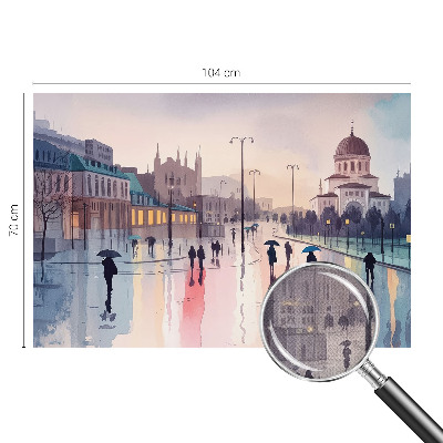 Papel de parede autocolante para quarto Uma caminhada na chuva