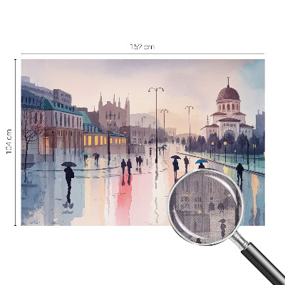 Papel de parede autocolante para quarto Uma caminhada na chuva
