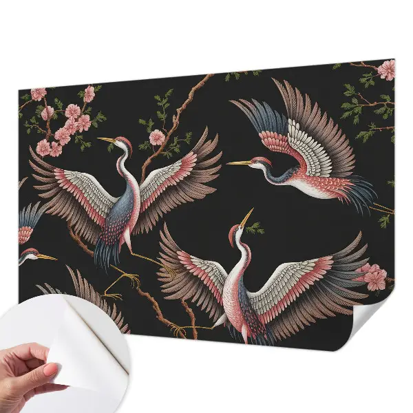Papel de parede 3D com estampa floral