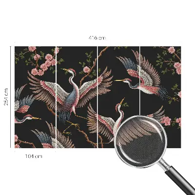 Papel de parede 3D com estampa floral