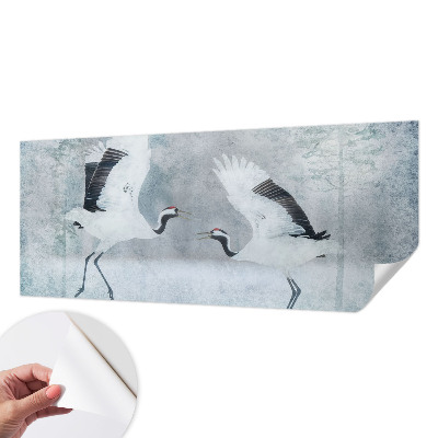 Papel de parede infantil guindastes harmoniosos