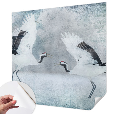 Papel de parede infantil guindastes harmoniosos