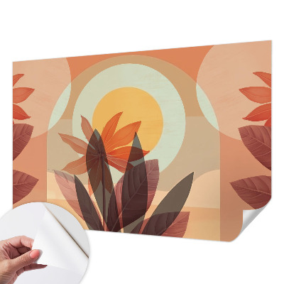 Papel de parede para criança com padrão de abstração floral