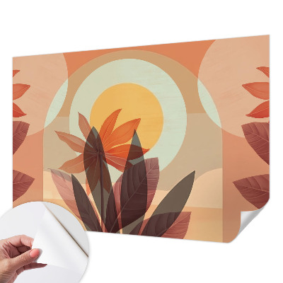 Papel de parede para criança com padrão de abstração floral