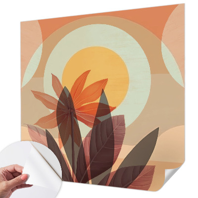Papel de parede para criança com padrão de abstração floral