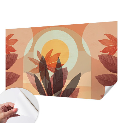 Papel de parede para criança com padrão de abstração floral