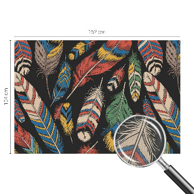 Papel de parede 3D Penas coloridas