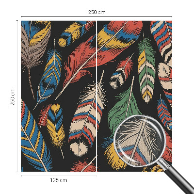 Papel de parede 3D Penas coloridas