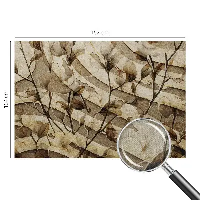 Papel de parede autocolante para quarto com estampa de flora clássica