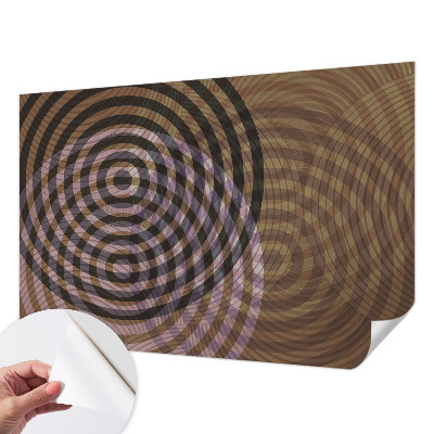 Papel de parede autocolante para sala Círculos hipnotizantes