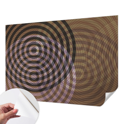 Papel de parede autocolante para sala Círculos hipnotizantes
