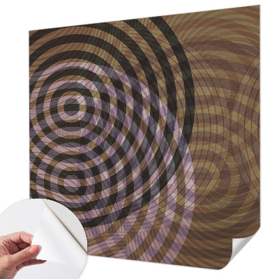 Papel de parede autocolante para sala Círculos hipnotizantes