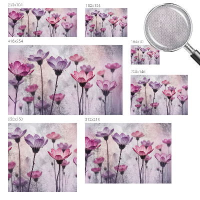 Autocolante de parede fotográfico Flores em tons pastel