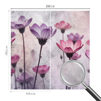 Autocolante de parede fotográfico Flores em tons pastel