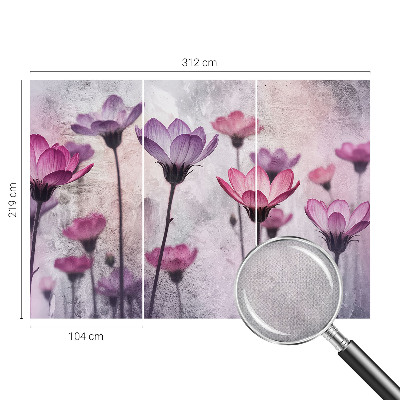 Autocolante de parede fotográfico Flores em tons pastel