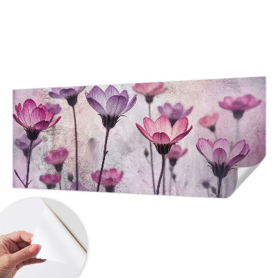 Autocolante de parede fotográfico Flores em tons pastel