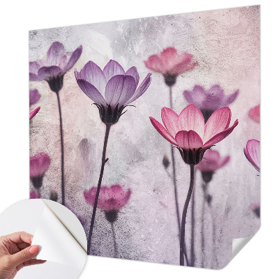Autocolante de parede fotográfico Flores em tons pastel