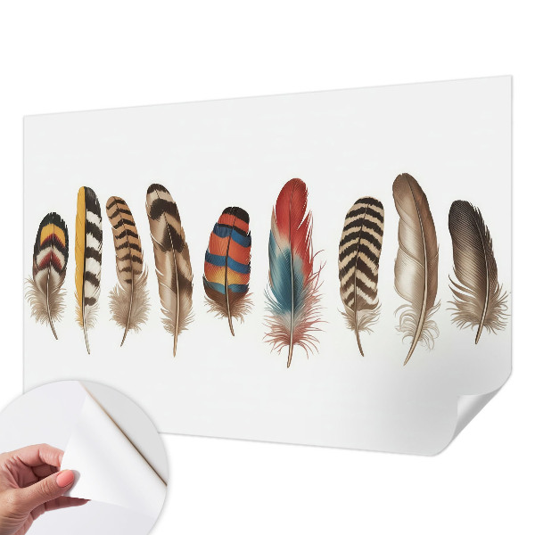 Papel de parede para criança Penas coloridas