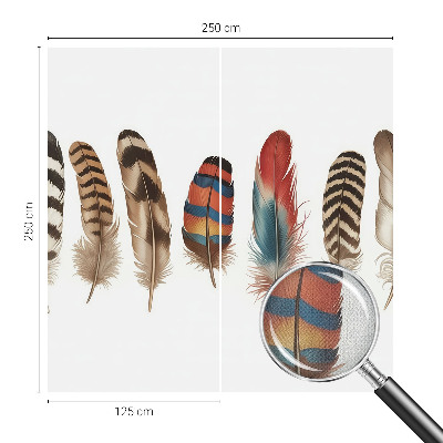 Papel de parede para criança Penas coloridas