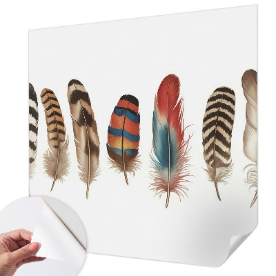 Papel de parede para criança Penas coloridas
