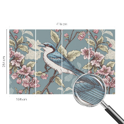 Papel de parede autocolante para quarto Harmonia da primavera