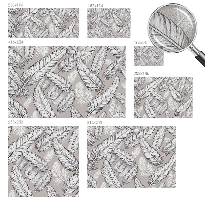 Papel de parede 3D penas sutis