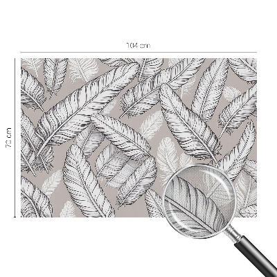 Papel de parede 3D penas sutis