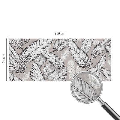 Papel de parede 3D penas sutis