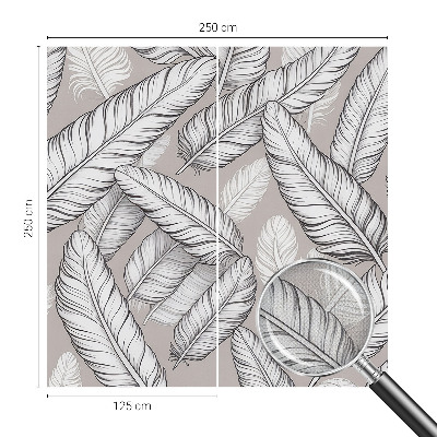 Papel de parede 3D penas sutis