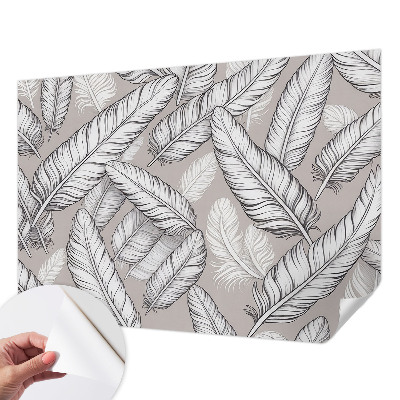 Papel de parede 3D penas sutis