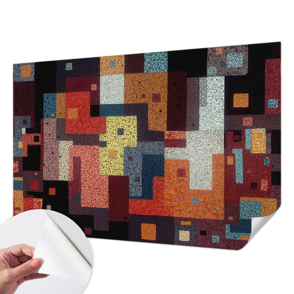 Papel de parede autocolante para sala Formas coloridas