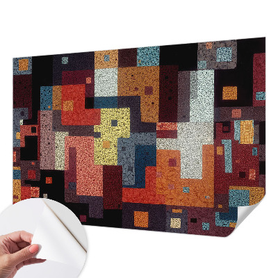 Papel de parede autocolante para sala Formas coloridas