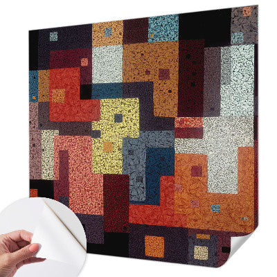 Papel de parede autocolante para sala Formas coloridas