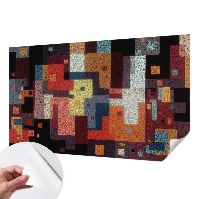 Papel de parede autocolante para sala Formas coloridas