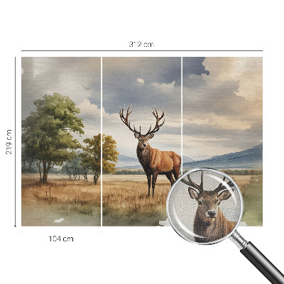 Papel de parede 3D Veado majestoso