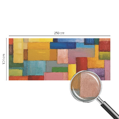 Papel de parede autocolante para sala Retângulos coloridos