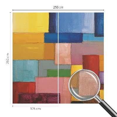 Papel de parede autocolante para sala Retângulos coloridos